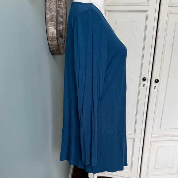 Eileen Fisher Blue Asymmetrical Long Sleeve Tunic XL - Picture 4 of 7